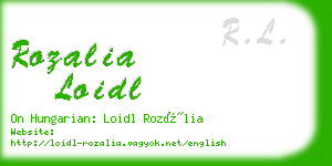 rozalia loidl business card